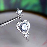 925 Silver Magic Wand Navel Piercing Belly Button Ring Women Jewelry