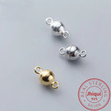 925 Silver Magnetic Ball Clasps for DIY Bracelet Necklace