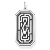 925 Silver Maze Dog Tag Pendant Street Style Jewelry Gift