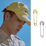 925 Silver Men Earrings Hip-hop Pin Studs Earring