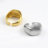 925 Silver Men Ring Square Signet Resizable Wedding Band Engrave Jewelry