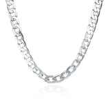 925 Silver Men's 12MM Cuban Chain Necklace