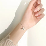 925 Silver Mermaid Charm Bracelet Women Wedding Jewelry