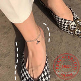 925 Silver Mermaid Charm Pendant Anklet Layer Chain Party Jewelry