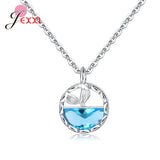 925 Silver Mermaid Necklace Ocean Pendant Women Jewelry Wedding
