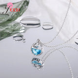 925 Silver Mermaid Necklace Ocean Pendant Women Jewelry Wedding