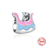 925 Silver Mermaid Pendant DIY Charm for Bracelet