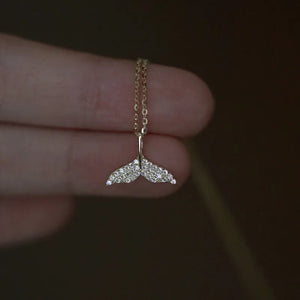 925 Silver Mermaid Princess Choker Necklace Pendant for Women
