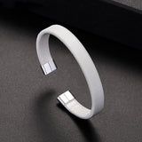 925 Silver Mesh Open Bracelet Men Women Wedding Engagement Jewelry