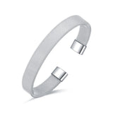 925 Silver Mesh Open Bracelet Men Women Wedding Engagement Jewelry