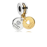 925 Silver Bear Charm with Zirconia for Bracelet