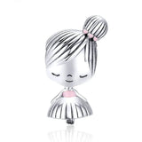 925 Silver Boy Girl Charm for Charms Pan Bracelet Valentine
