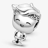925 Silver Beads Girl Boy Teenager Charm Pendant Fit Charms Bracelet DIY Jewelry