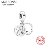 925 Silver Family Flower Charm for Pandora Bracelet