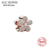 925 Silver Family Flower Charm for Pandora Bracelet