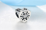 925 Silver Metal Bead Sister Pendant Family Flower Charm for 3mm Pan Bracelet
