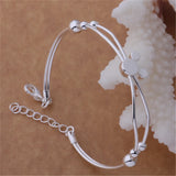 925 Sterling Silver Mickey Open Bangle Women Charm Jewelry