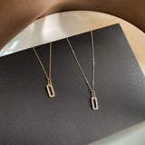 925 Silver Zircon Necklace 14k Clavicle Jewelry