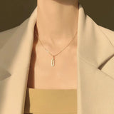 925 Silver Zircon Necklace 14k Clavicle Jewelry