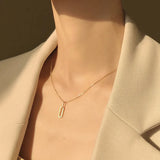 925 Silver Zircon Necklace 14k Clavicle Jewelry