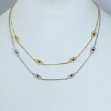 925 Silver Evil Eye Charm Necklace Micro Pave Cz Lucky Jewelry