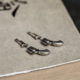 925 Sterling Silver Micro Pistol Stud Earrings Women Punk Earrings