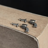 925 Sterling Silver Micro Pistol Stud Earrings Women Punk Earrings