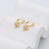 925 Silver Bee Stud Earrings, Retro French Jewelry for Women