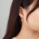925 Silver Bee Stud Earrings, Retro French Jewelry for Women