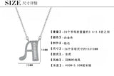 925 Silver Micro Zirconia A-Z Initials Letter Necklaces For Women Name Necklace