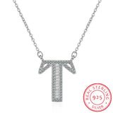 925 Silver Micro Zirconia A-Z Initials Letter Necklaces For Women Name Necklace