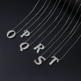 925 Silver Micro Zirconia A-Z Initials Letter Necklaces For Women Name Necklace