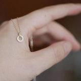 925 Silver Crystal Choker Necklace Pendant for Women
