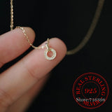 925 Silver Crystal Choker Necklace Pendant for Women