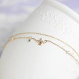 925 Silver Mini Bow Bracelet with Diamonds, Girlfriends Gift