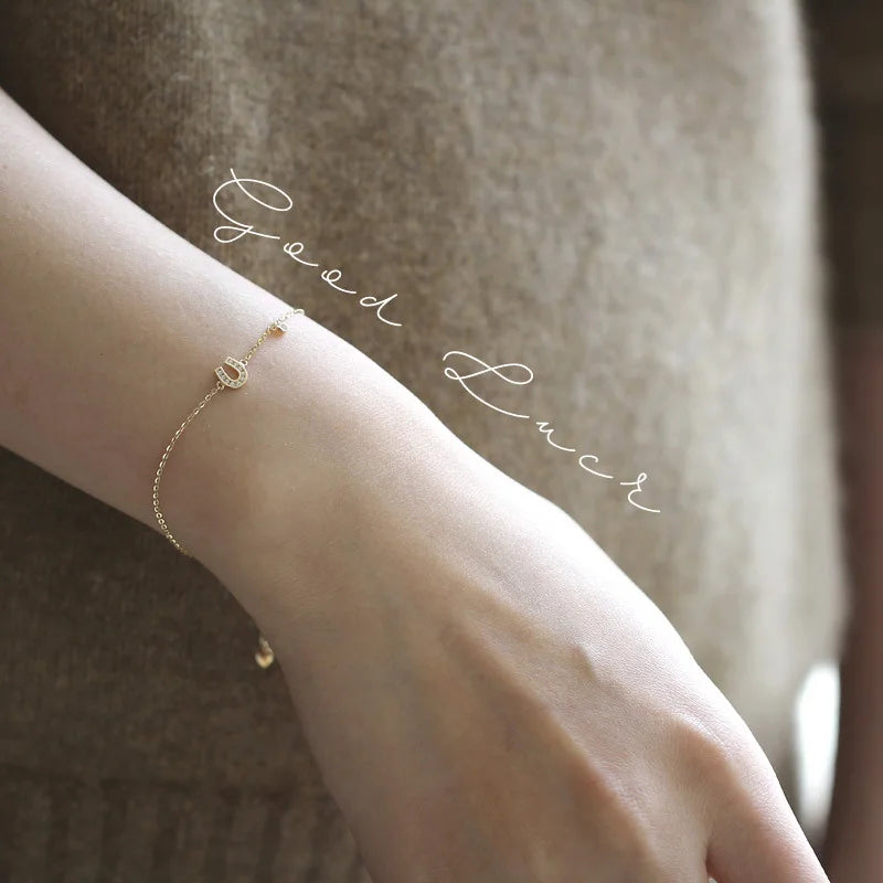 925 Silver Mini Bow Bracelet with Diamonds, Girlfriends Gift
