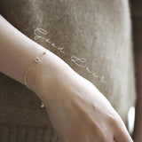 925 Silver Mini Bow Bracelet with Diamonds, Girlfriends Gift
