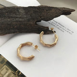 925 Silver Twisted Wave Earrings - Female Earrings