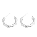 925 Silver Twisted Wave Earrings - Female Earrings