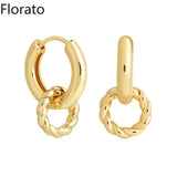 925 Silver Punk Rock Hoop Earrings for Women A45