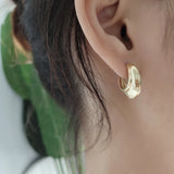 925 Silver Crescent Moon Earrings, Boho Studs for Women