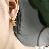 925 Silver Crescent Moon Earrings, Boho Studs for Women