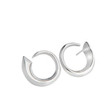 925 Silver Minimalist Design Curved Geometric Earrings
