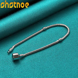 925 Silver Geometric Chain Bracelet Party Engagement Gift