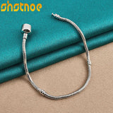 925 Silver Geometric Chain Bracelet Party Engagement Gift