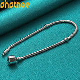 925 Silver Geometric Chain Bracelet Party Engagement Gift