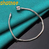 925 Silver Geometric Chain Bracelet Party Engagement Gift