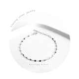 925 Silver Geometric Chain Bracelet Adjustable Minimalist Style