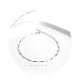 925 Silver Geometric Chain Bracelet Adjustable Student Couple Jewelry