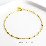 925 Silver Geometric Chain Bracelet Adjustable Student Couple Jewelry